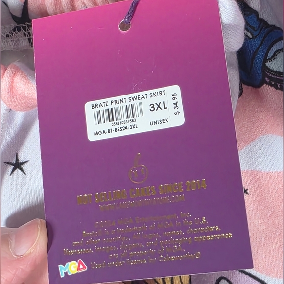 Cakeworthy x Bratz Print White Mini Sweat Skirt Size 3XL - Picture 7 of 9